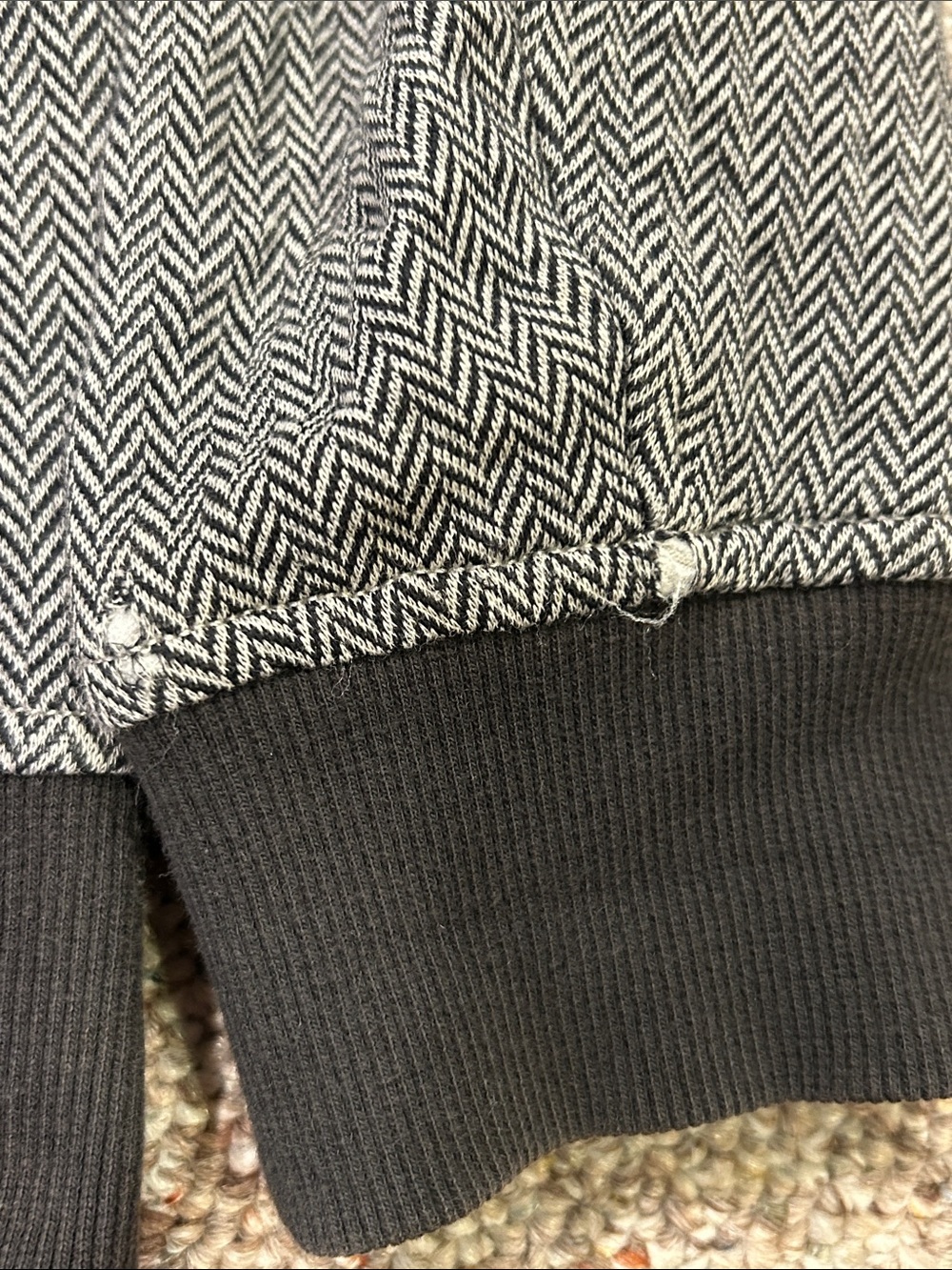 Club Monaco Gray Herringbone Bomber with Black Trim - Picture 7 of 7